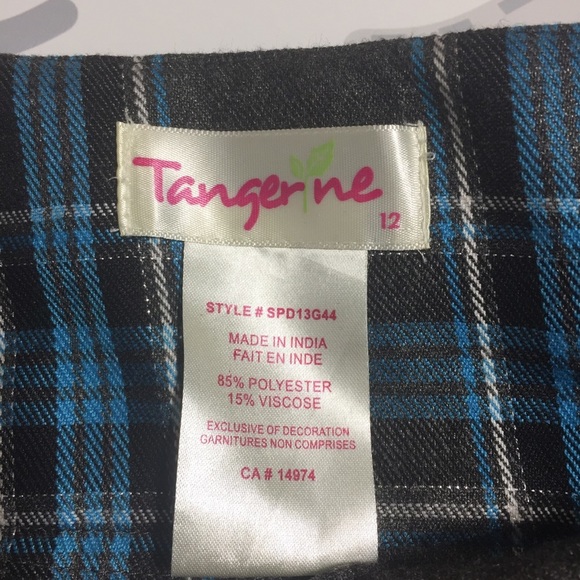 12Y College Plaid Mini Skirt - Picture 3 of 4